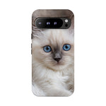 Ragdoll Kitten Phone Case, Blue Eyes Macro Portrait Cover, Gift