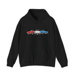 1961 Corvette Red White Blue Classic Chevy Sports Car Graphic Pullover Hoodie