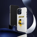Z06 Corvette Phone Case, Yellow Sketch Reveal Chrome Cover