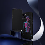 Neon Anatomical Skeleton Phone Case | Internal Displacement Art