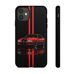 Fox Body Mustang Phone Case, Red 87 Muscle Car Stripe Studio Cover