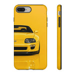 Yellow Supra Phone Case, MK4 90s JDM Legend Tough Protective Cover for Men