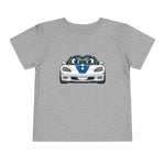 Cute Cartoon C6 Sports Car Toddler T-Shirt Funny Race Car Kids Tee Blue Stripe Car Shirt