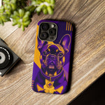 French Bulldog Pop-Art Portrait Tough Phone Case - Purple Gold