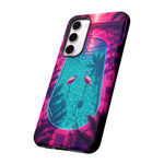 Neon Flamingo Pool Vaporwave Art Tough Phone Case