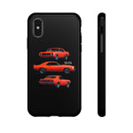 1969 Camaro SS Orange Triple View Muscle Car Tough Phone Case