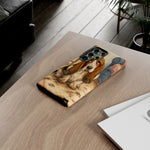 Guilty Basset Hound Phone Case, Muddy Watercolor Art Cover