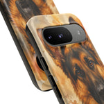 German Shepherd Loyal Watercolor Portrait Art Tough Phone Case