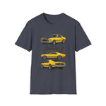 Yellow 1969 Mach 1 T-Shirt | Classic Muscle Car Illustration