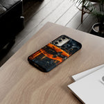 Orange Daytona Phone Case, Rainy City Night Muscle Car Tough Cover