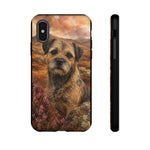 Border Terrier Earthy Watercolor Art Tough Phone Case
