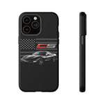 Black C5 Phone Case American Sports Car Tough Cover Gift