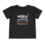 Toddler American Muscle Camaro SS USA Flag T-Shirt, Patriotic Retro Tee