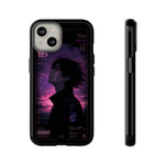 Melancholy Data Poster Phone Case, Glitch Anime Sky Tough Cover
