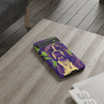 Boxer Halftone Portrait Tough Phone Case - Green and Violet
