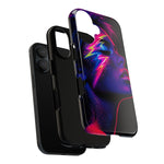 Neon Lightning Face 80s phone case | Tough Case