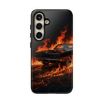 Black Charger Classic Muscle Flames Tough Phone Case Cover Gift