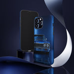 Blue Impala 1964 Phone Case, Classic Lowrider Tough Cover for Classic Car Fans