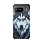 Siberian Husky Geometric Diamond Art Tough Phone Case
