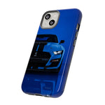 Blue Mustang Art Phone Case, GT500 American Muscle Car Tough Cover for Men