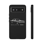 Vintage Galaxie 500 Phone Case | Classic Car Illustration, Black