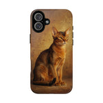 Abyssinian Warm Ticked Portrait Art Tough Phone Case