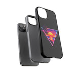 Synthwave Sunset Triangle Phone Case Retro Vaporwave Case