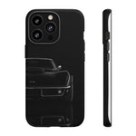 Black 1969 Corvette Art Phone Case, C3 Stingray Sports Car Tough Cover