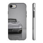 Silver Corvette Art Phone Case, C2 Sting Ray Classic Sports Cover