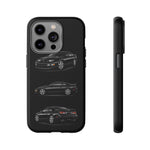 Black 300ZX Sports Car Tough Phone Case - Multi View