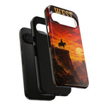 Western Sunset Cowboy Phone Case | Rugged Protective Cover