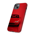 Red Miata Phone Case, NA MX5 90s JDM Roadster Tough Cover