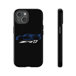 Blue C8 ZR1 Phone Case for Supercar Enthusiasts