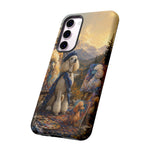 Poodle Painter Scene phone case | Artistic Dog Landscape