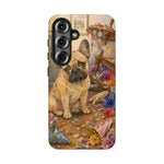 Guilty French Bulldog Phone Case, Confetti Watercolor Cover