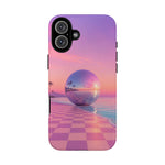 Retro Vaporwave Sunset sphere phone case | protective cover
