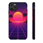 Classic Grid Sunset Vaporwave Art Tough Phone Case