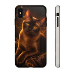 Burmese Golden Sable Portrait Art Tough Phone Case