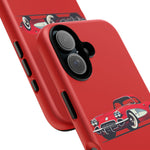 Red Classic Corvette C1 Illustration phone case | Retro Car Tough Case
