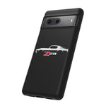 1970 Camaro Z28 White Silhouette Tough Phone Case Cover Gift