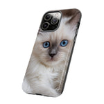 Ragdoll Kitten Phone Case, Blue Eyes Macro Portrait Cover, Gift