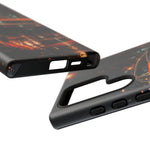 Orange Cuda Phone Case, Rainy City Night Muscle Car Tough Cover
