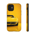 Yellow Corvette Phone Case, C3 Stingray Classic Sports Cover, Gift