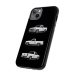 Chevy 1500 OBS Truck Phone Case White, Three-View Vector Cover