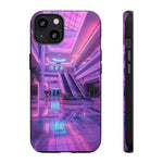 Empty Mall Escalator Vaporwave Art Tough Phone Case