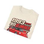 1993 911 RS America T-Shirt — Vintage Red Porsche Sports Car Graphic Tee