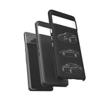 Black 300ZX Sports Car Tough Phone Case - Multi View
