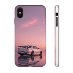 Silver Skyline R34 at Sunset Phone Case | Car Reflection Sky Case