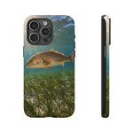 Redfish Phone Case, Seagrass Flat Underwater Art Cover