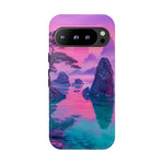 Japanese Landscape Rocks Water Vaporwave Phone Case – Nature Aesthetic
